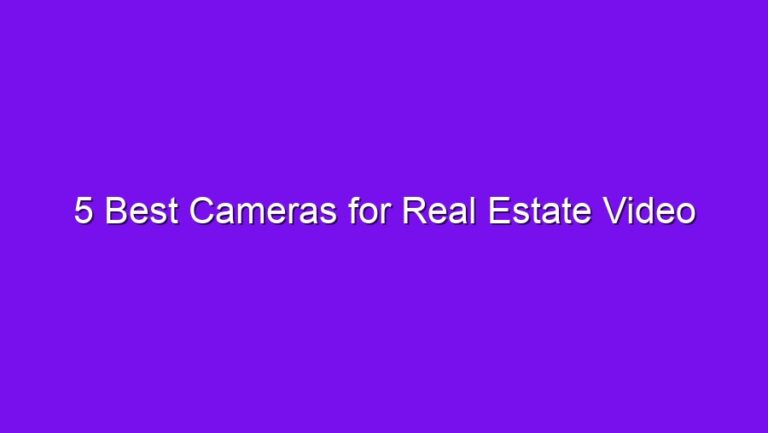 5 Best Cameras for Real Estate Video - 5 best cameras for real estate video 2566
