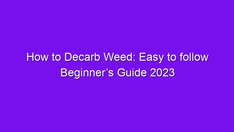 How to Decarb Weed: Easy to follow Beginner’s Guide 2023 - how to decarb weed easy to follow beginners guide 2023 2493