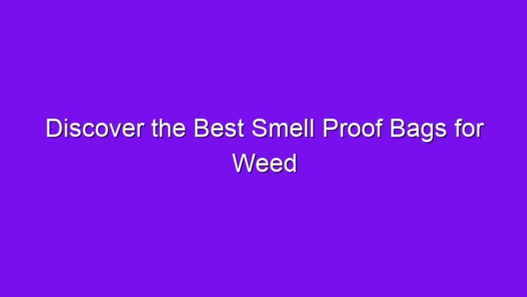 Discover the Best Smell Proof Bags for Weed - discover the best smell proof bags for weed 2779