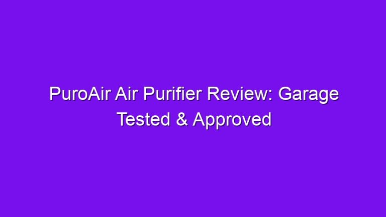 PuroAir Air Purifier Review: Garage Tested & Approved - puroair air purifier review garage tested approved 2803