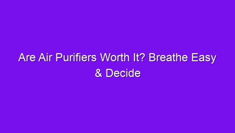 Are Air Purifiers Worth It? Breathe Easy & Decide - are air purifiers worth it breathe easy decide 2850