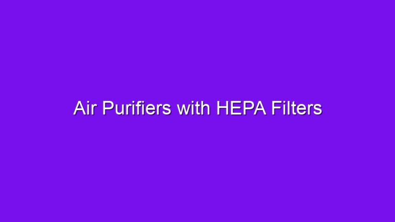 Air Purifiers with HEPA Filters - air purifiers with hepa filters 2866